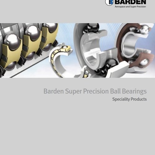 Сверхточные шарикоподшипники BARDEN